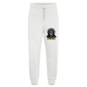 Bunter Schimpanse – Mein Leben für Musik - Jogginghose - made by SPREAD - OFF WHITE - Vorne