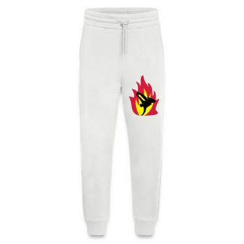 Breakdancer im Feuer - Jogginghose - made by SPREAD - OFF WHITE - Vorne