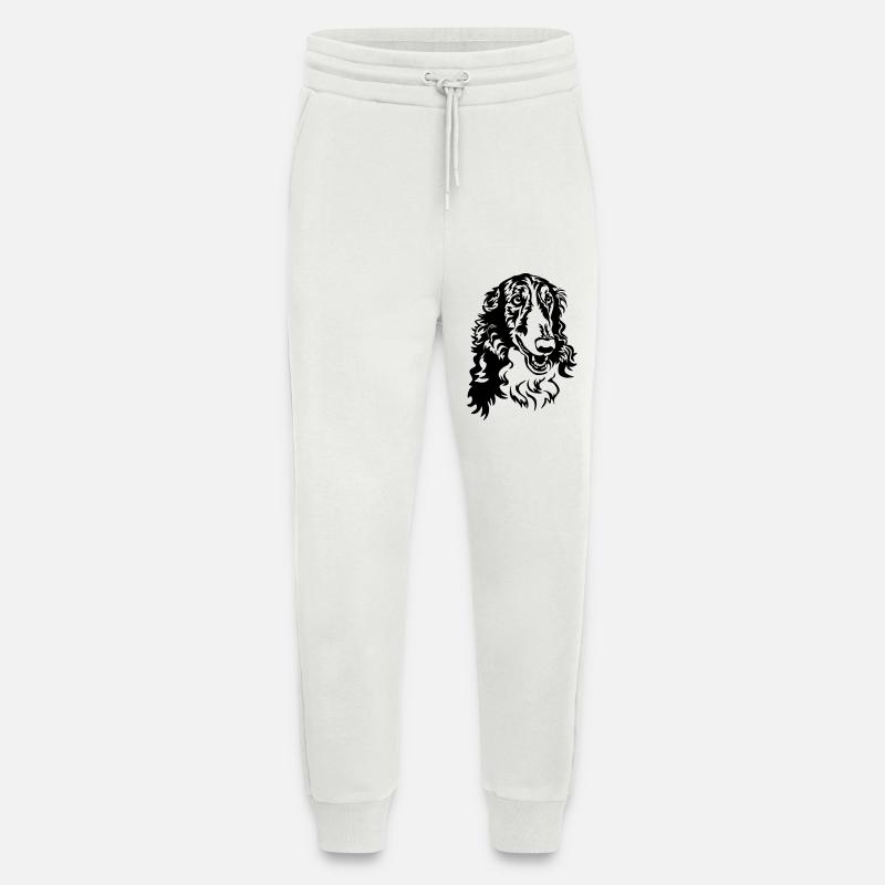 Tête de Barsoi - Pantalon de jogging bio décontracté fabriqué en UE - OFF WHITE