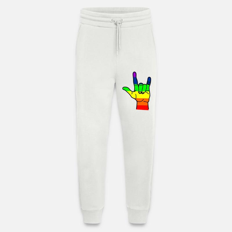 Regenbogen Hand Respekt - Jogginghose - made by SPREAD - OFF WHITE