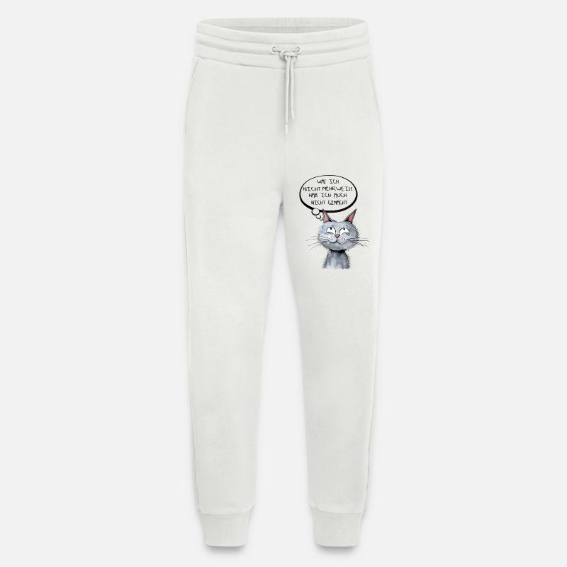 Katzenkopf mit Denkblase - Cartoon Stil - Jogginghose - made by SPREAD - OFF WHITE