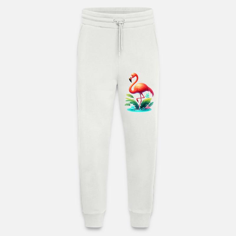 Flamant - Pantalon de jogging bio décontracté fabriqué en UE - OFF WHITE