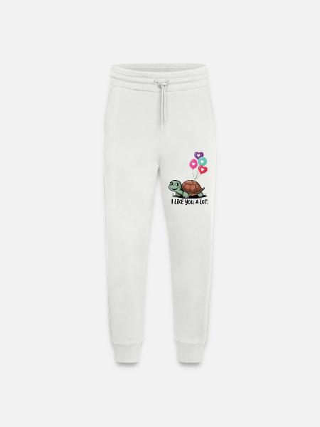 Turtle with Heart Balloons - Jogging Pants - made by SPREAD - OFF WHITE