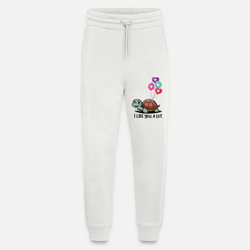 Turtle with Heart Balloons - Jogging Pants - made by SPREAD  - OFF WHITE