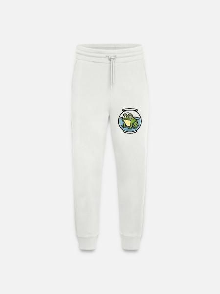 Frog in a Bowl - Jogging Pants - made by SPREAD  - OFF WHITE