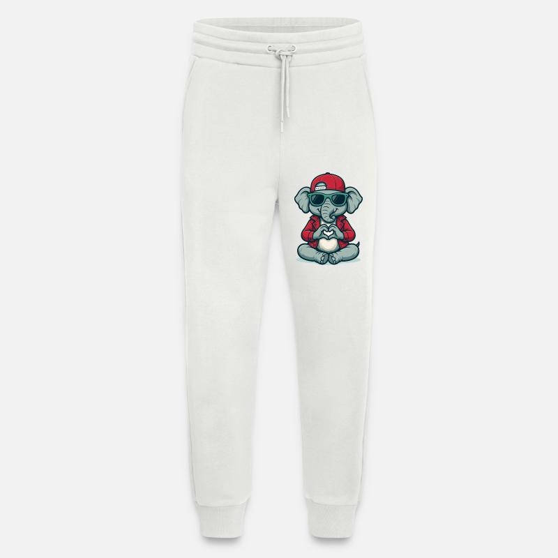 Herz-Elefant mit Style - Jogginghose - made by SPREAD - OFF WHITE