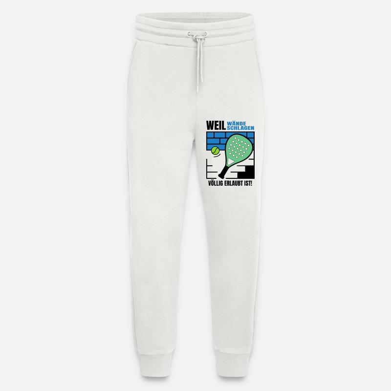 Padel | Fun | Hit walls ! - Jogging Pants - made by SPREAD - OFF WHITE