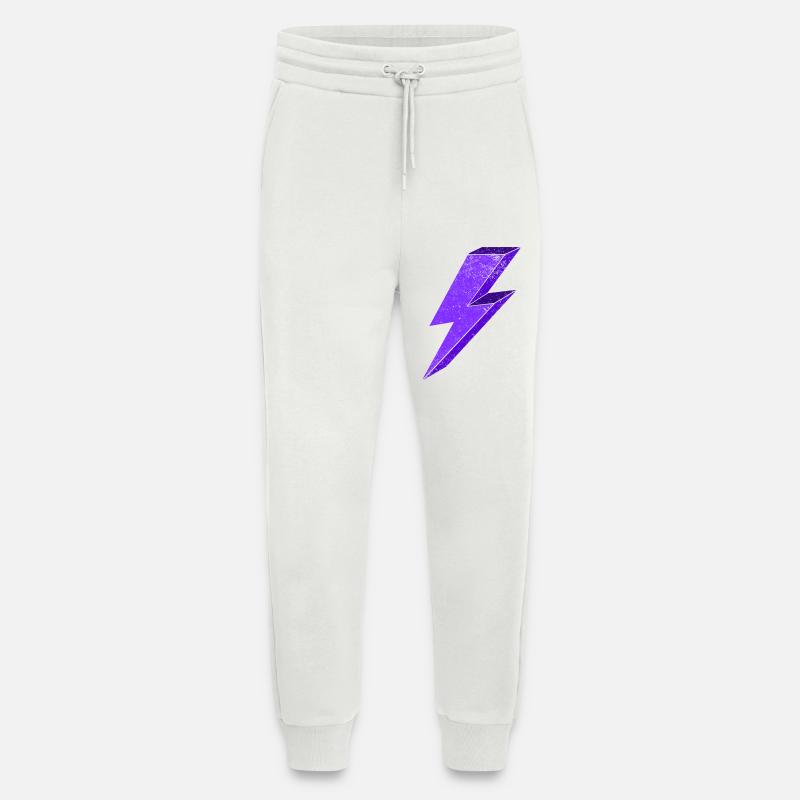 Elektrisierende Blitzgrafik für Kleidung 3D - Jogginghose - made by SPREAD - OFF WHITE