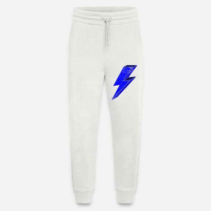 Blauer Blitz-Design für Dynamik 3D - Jogginghose - made by SPREAD - OFF WHITE