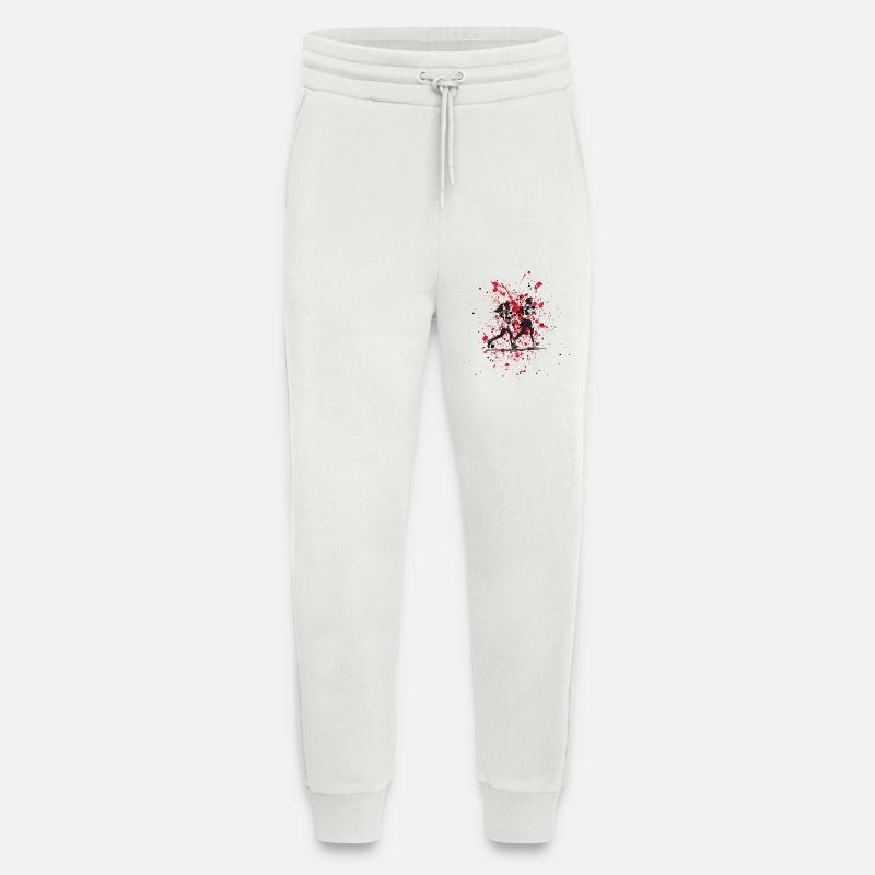 Red Runs and Splashes - Jogginghose - made by SPREAD - OFF WHITE