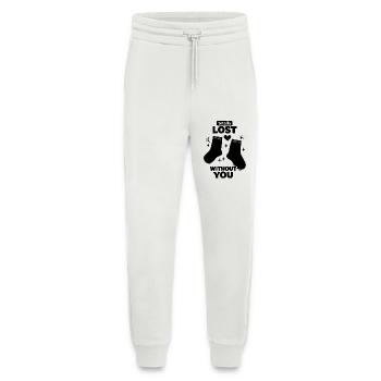 Totally Lost Without You – Witziger Socken Spruch - Jogginghose - made by SPREAD - OFF WHITE - Vorne