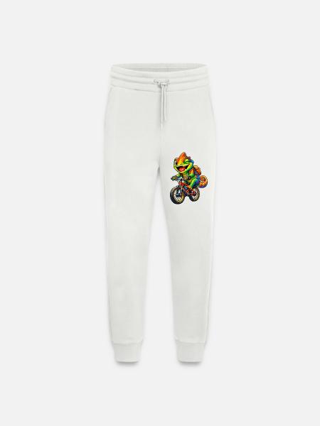 Caméléon à vélo - Pantalon de jogging bio décontracté fabriqué en UE - OFF WHITE