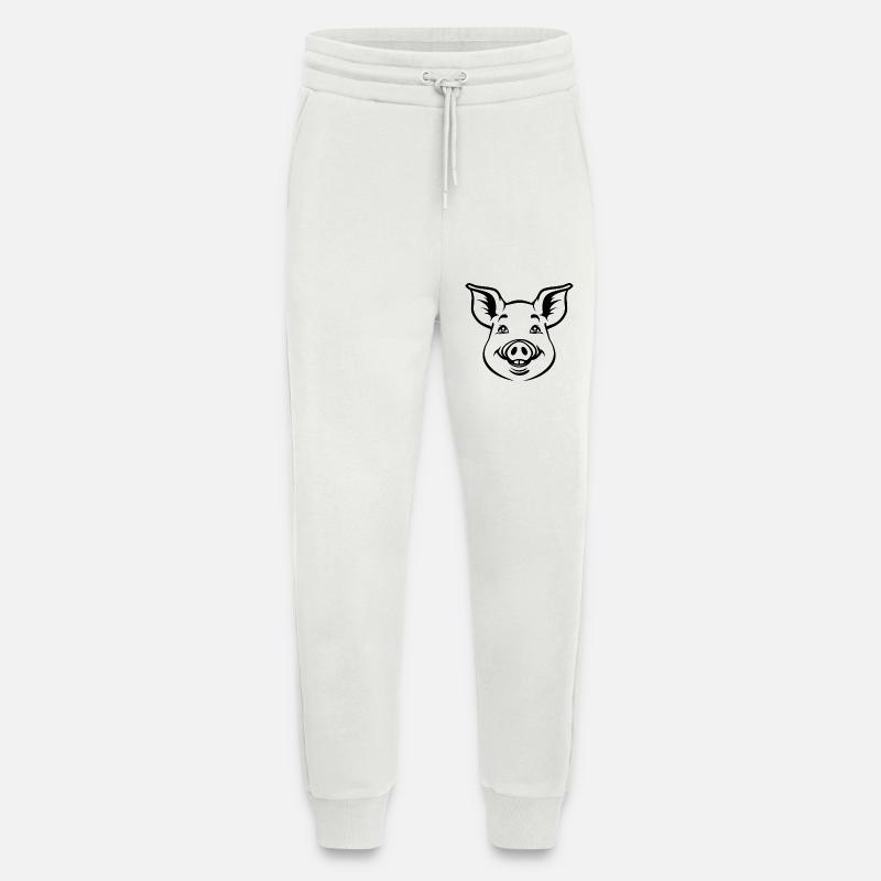 Pig Piggy - Jogging Pants - made by SPREAD  - OFF WHITE