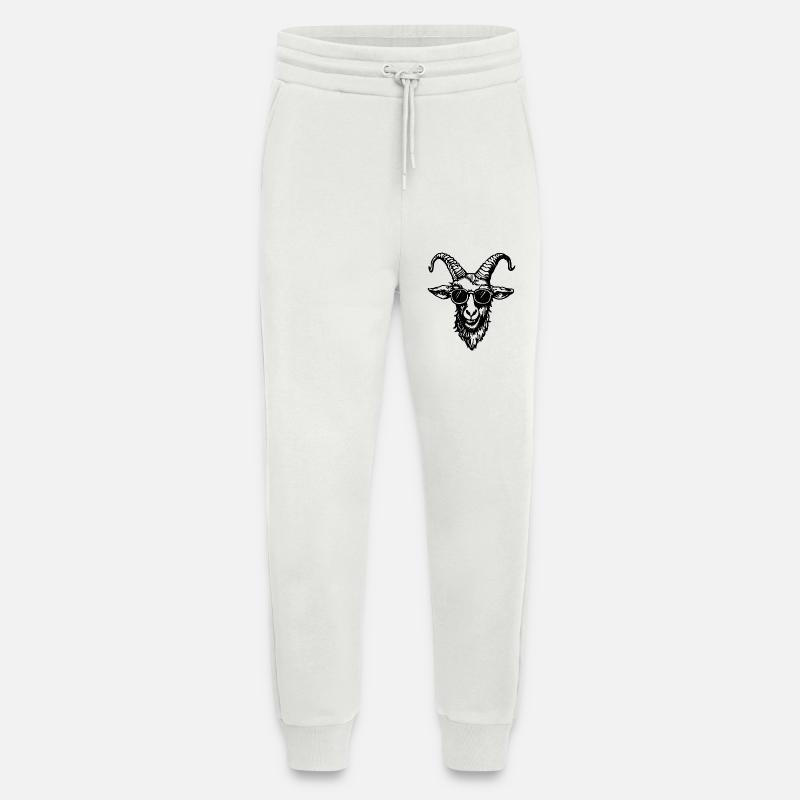 Ziege Steinbock Ziegenbock - Jogginghose - made by SPREAD - OFF WHITE