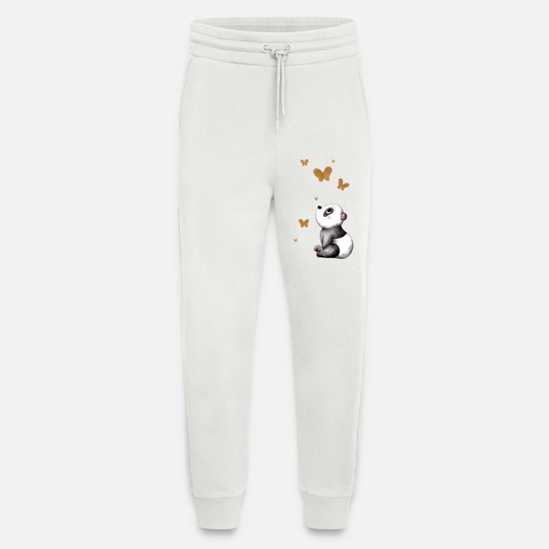 Träumender Comic Panda - Jogginghose - made by SPREAD - OFF WHITE