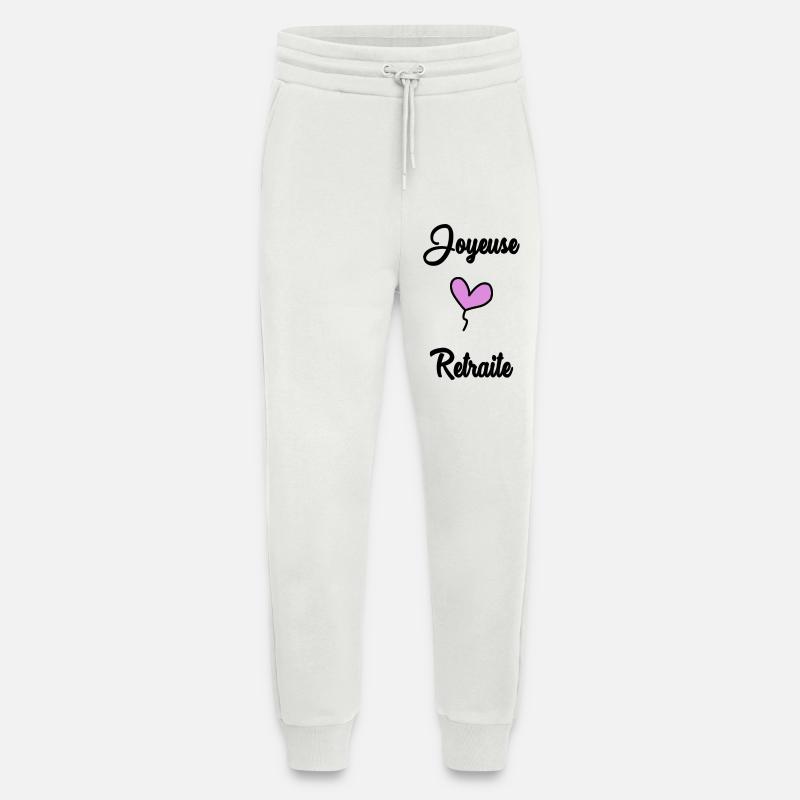 RETRAITE. RETRAITE. RETRAITEE. RETRAITE - Pantalon de jogging bio décontracté fabriqué en UE - OFF WHITE