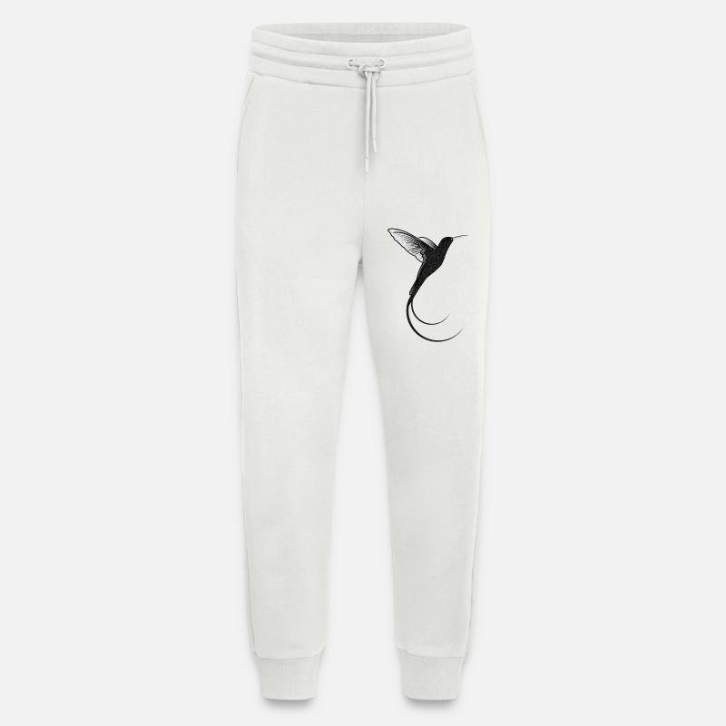 Kolibri design black sand - Jogginghose - made by SPREAD - OFF WHITE