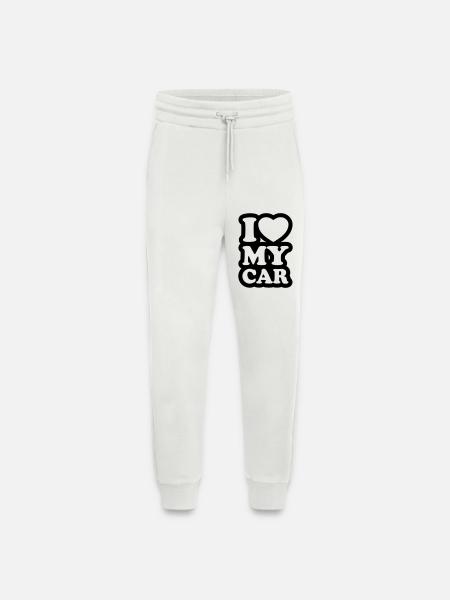 I love my car - Jogging Pants - made by SPREAD  - OFF WHITE