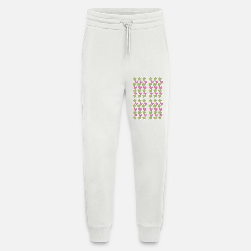 herzen blumen muster - Jogginghose - made by SPREAD - OFF WHITE