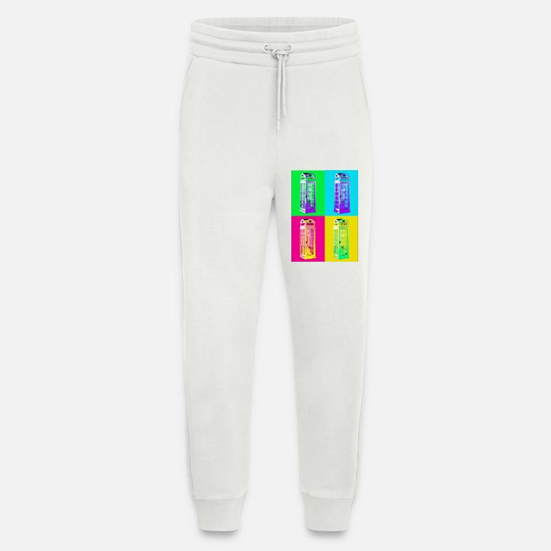 Cabine téléphonique Pop Art multicolore - Pantalon de jogging bio décontracté fabriqué en UE - OFF WHITE