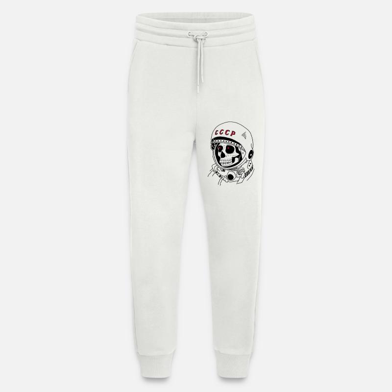 Soviet astronaut skull - Jogging Pants - made by SPREAD  - OFF WHITE