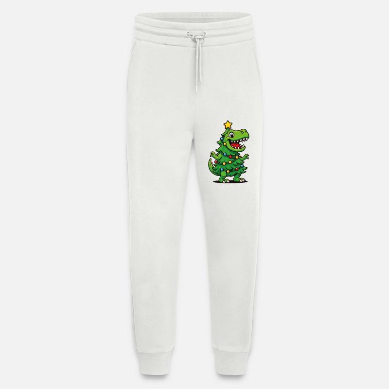 Tree-Rex – Retro Christmas Pun T-Rex Dino - Jogging Pants - made by SPREAD  - OFF WHITE
