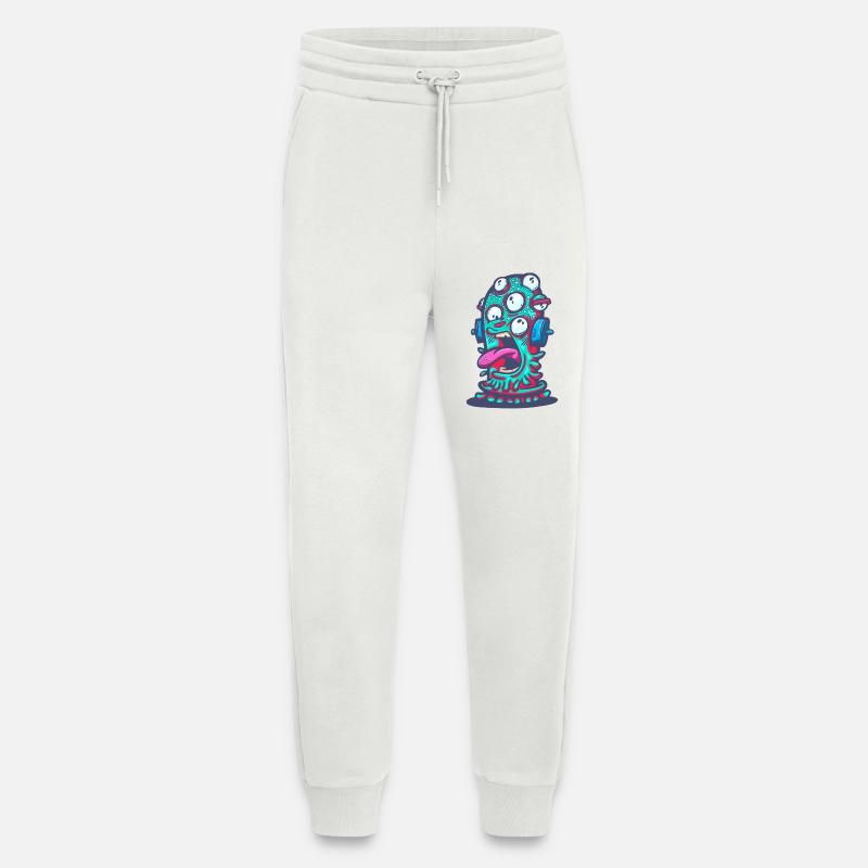 Psychedelisches Monster mit Kopfhörern - Jogginghose - made by SPREAD - OFF WHITE