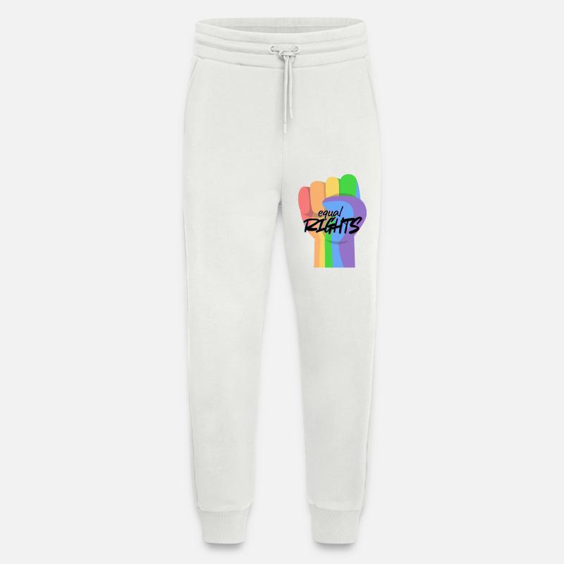 Regenbogenfaust Gleichberechtigung - Jogginghose - made by SPREAD - OFF WHITE