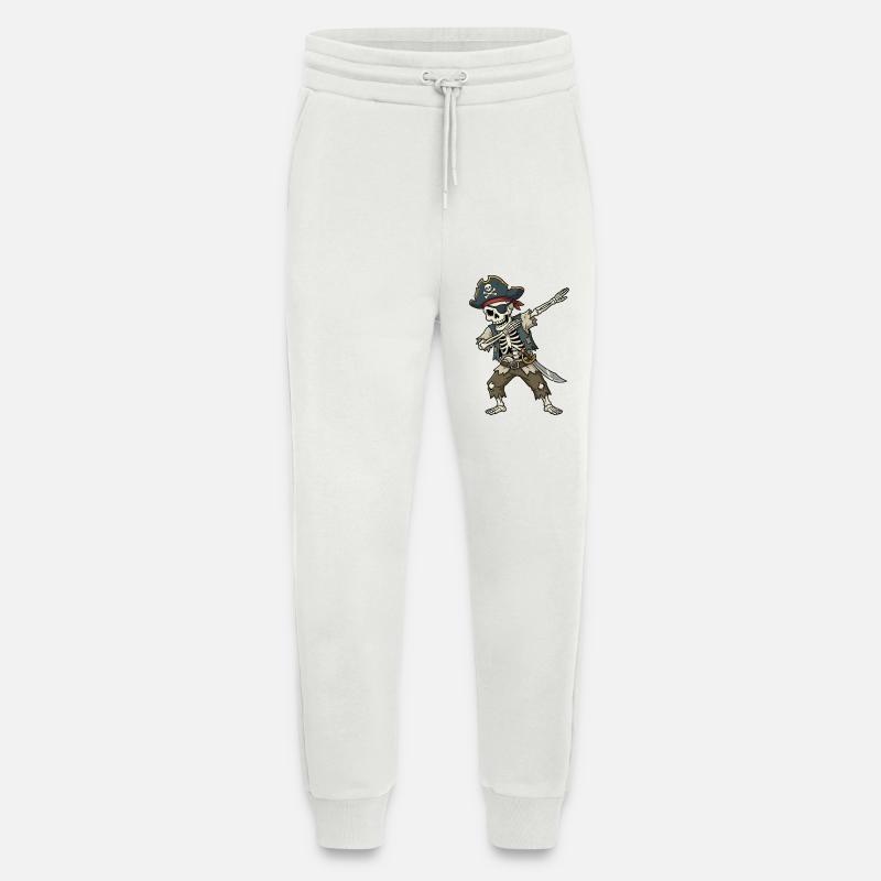 Dabbing Pirate – Funny Skeleton Cartoon - Jogging Pants - made by SPREAD  - OFF WHITE