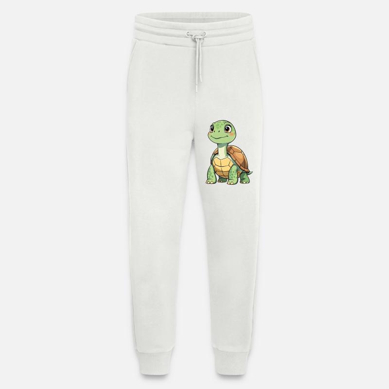 Grüne Schildkröte Cartoon Muster - Jogginghose - made by SPREAD - OFF WHITE