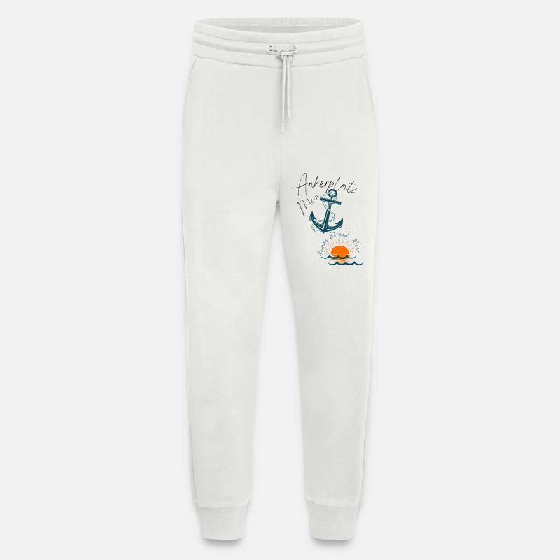 Maritime Mode und Accessoires mein Ankerplatz - Jogginghose - made by SPREAD - OFF WHITE
