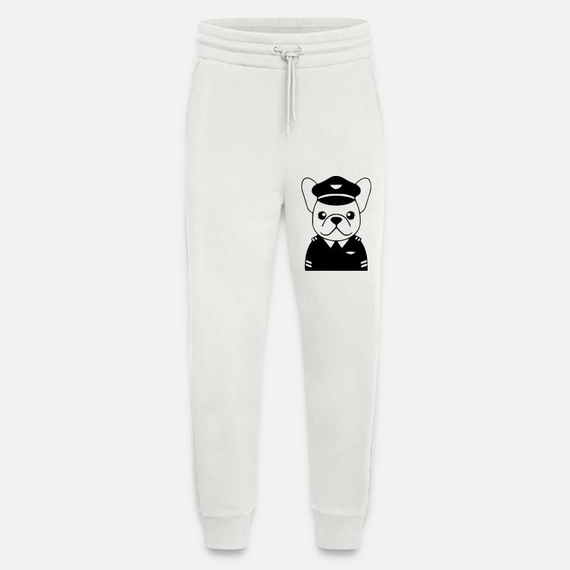 Frenchie Pilot Uniform Black - Jogging Pants - made by SPREAD  - OFF WHITE