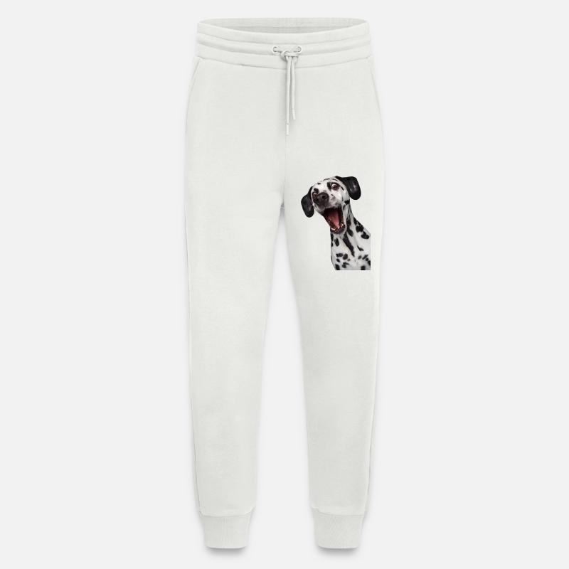 Dalmatian Amazed Portrait - Jogging Pants - made by SPREAD  - OFF WHITE