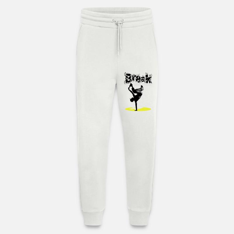 Breakdance flex - Pantaloni sportivi ecologici casual Made in UE - OFF WHITE