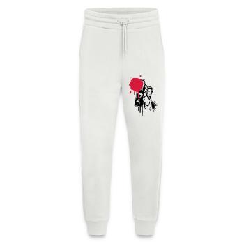 A sprayer with spray can in graffiti style - Jogging Pants - made by SPREAD  - OFF WHITE - Front