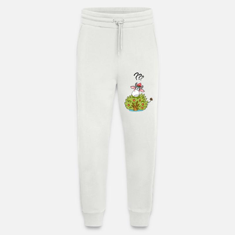 Kuh mit Busch Lustiges Tier Design - Jogginghose - made by SPREAD - OFF WHITE