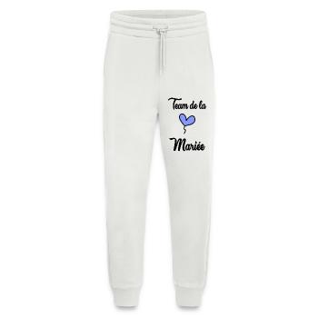 COUPLE. JUST MARRIED. EVJF. SAINT VALENTIN. LOVE. - Pantalon de jogging bio décontracté fabriqué en UE - OFF WHITE - Devant