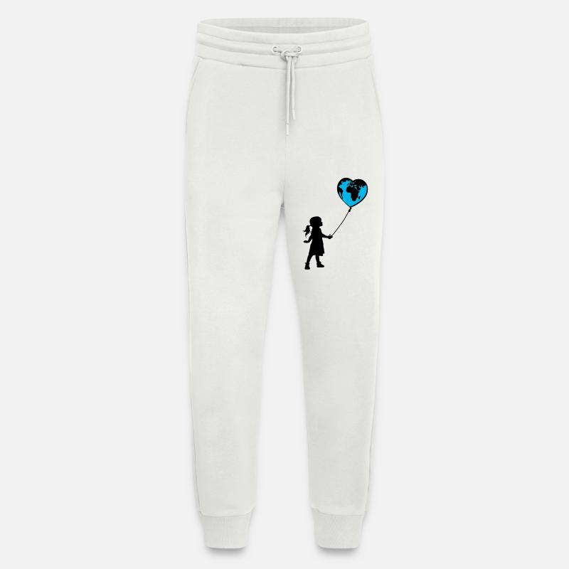 Planet Erde - Jogginghose - made by SPREAD - OFF WHITE