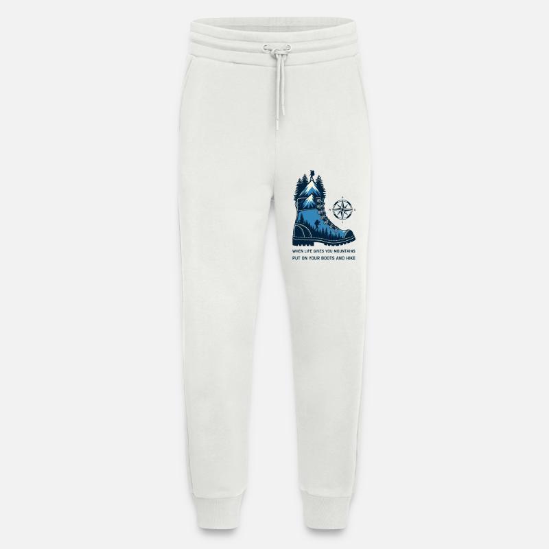 Bergstiefel mit Kompass - Jogginghose - made by SPREAD - OFF WHITE