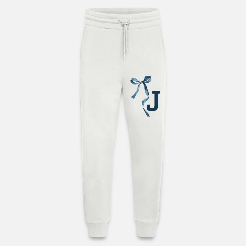 Monogram j Gift Idea - Jogging Pants - made by SPREAD  - OFF WHITE