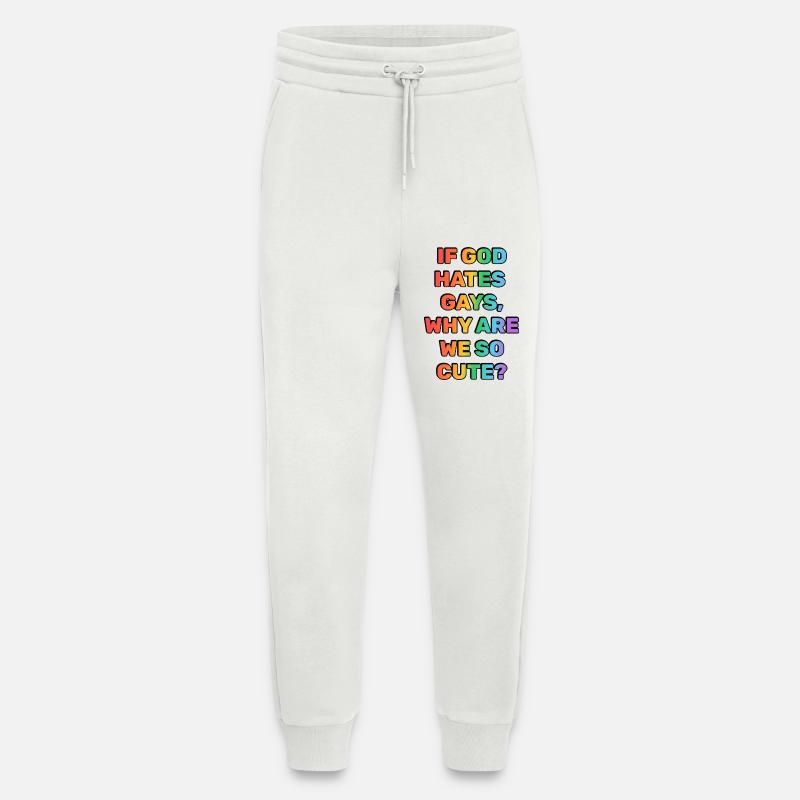 Funny gay pride slogan - Jogging Pants - made by SPREAD  - OFF WHITE