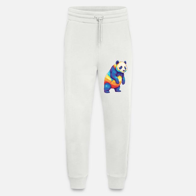 Buntes Panda-Regenbogen-Pop-Art-Aquarell - Jogginghose - made by SPREAD - OFF WHITE