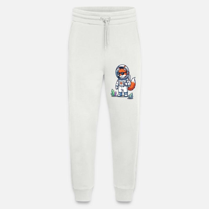 Cosmo Fox Astronaute Explorateur Spatial - Pantalon de jogging bio décontracté fabriqué en UE - OFF WHITE