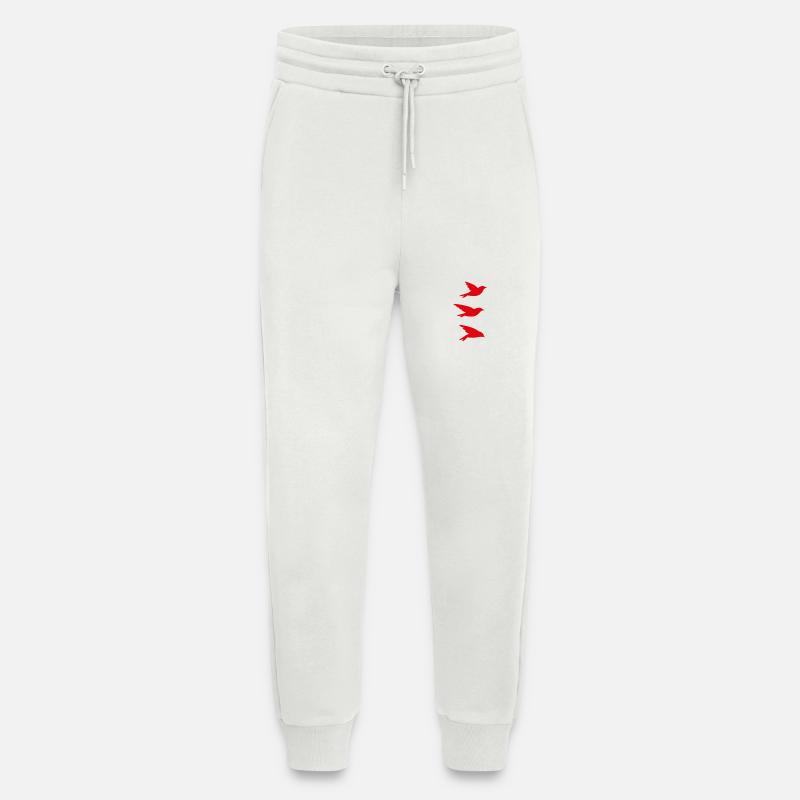 Red birds - Jogging Pants - made by SPREAD  - OFF WHITE