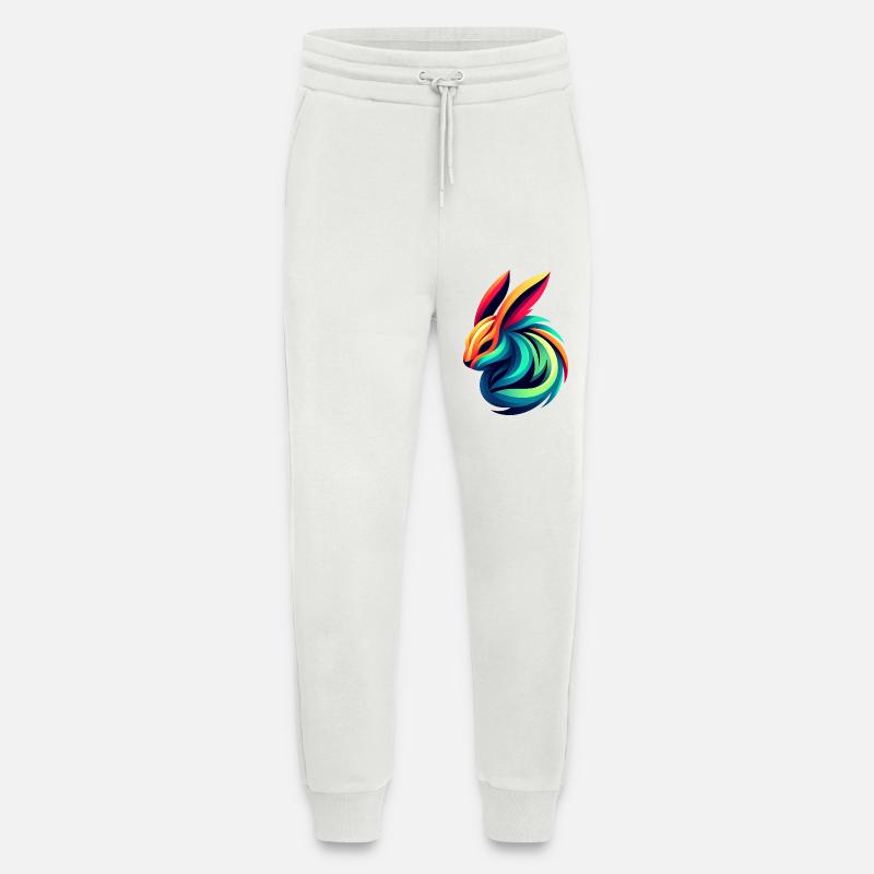 Lapin Couleur Éclatante - Pantalon de jogging bio décontracté fabriqué en UE - OFF WHITE