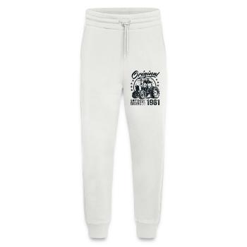 Original 1961 Anniversaire 1961 Fermier Tracteur - Pantalon de jogging bio décontracté fabriqué en UE - OFF WHITE - Devant
