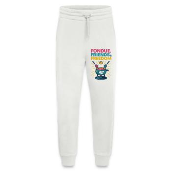 Fondue, Friends & Freedom - Pantalon de jogging bio décontracté fabriqué en UE - OFF WHITE - Devant