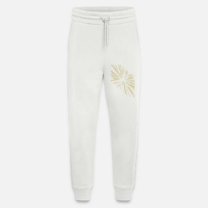 Abstract rays / gold / pattern / line - Jogging Pants - made by SPREAD  - OFF WHITE