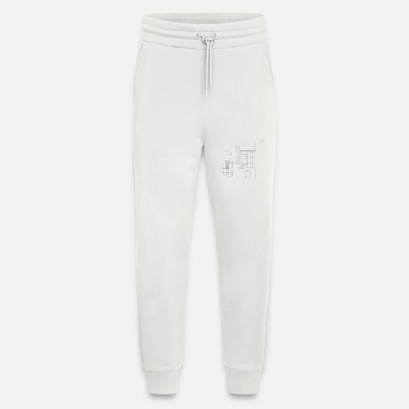 ARCHITECTURE Plan - Pantalon de jogging bio décontracté fabriqué en UE - OFF WHITE