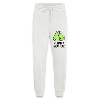 We make a great pear - Pantalon de jogging bio décontracté fabriqué en UE - OFF WHITE - Devant
